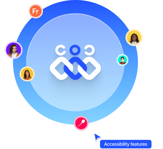 The logo of Corpowid widget between social icons